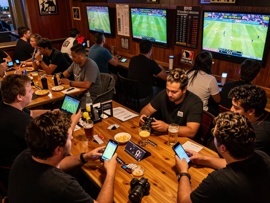 Engage in tin soi kèo with friends at a lively sports bar, enjoying the thrill of live betting.