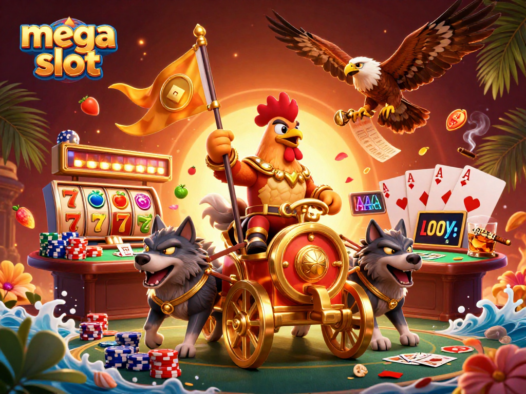 Experience the thrill of mega slot gaming with vibrant characters and immersive elements.