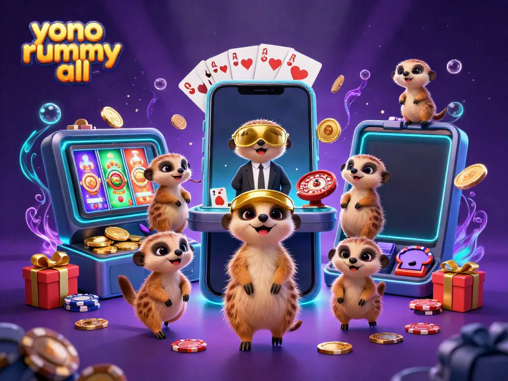 Bergabunglah dalam keseruan Yono Rummy semua dengan koloni meerkat di kasino virtual, bermain dan bersenang-senang.