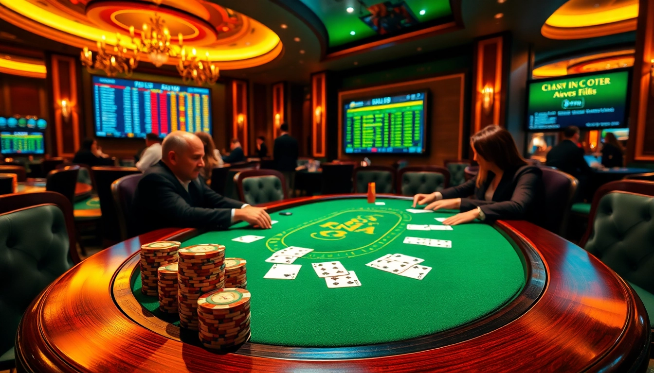 Experience thrilling gameplay at https://f8bet.me.uk/ with a poker table set for high-stakes action.