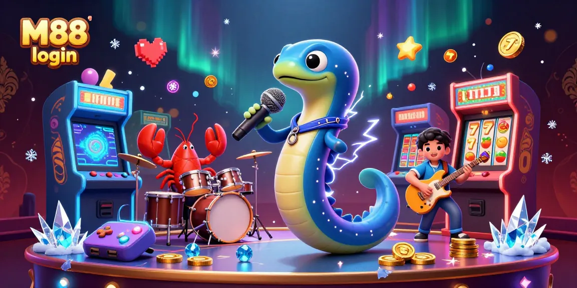 Engage in thrilling gameplay with M88 login at an underwater casino featuring an electric eel DJ