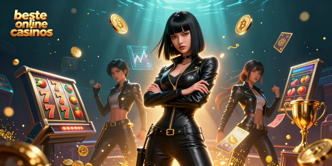 Experience the excitement of beste online casinos with dynamic slot elements and a powerful Asian woman in a stunning 3D scene.