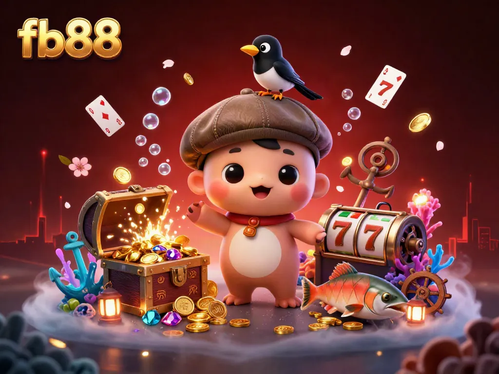 Experience the thrill of fb88's casino games with playful underwater characters, vibrant slots, and treasure galore.