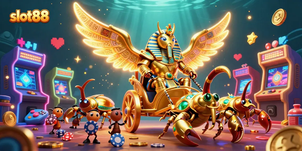 Mainkan slot88 dengan pengalaman kasino yang mendebarkan dalam ilustrasi penuh warna.