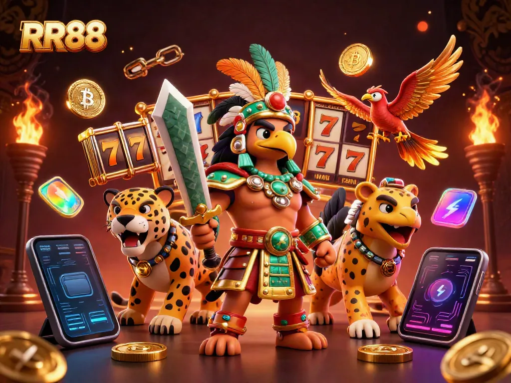 Experience RR88 with thrilling jackpots and colorful characters engaged in action.