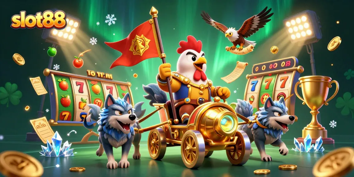 bermain di slot88 dengan slot gulungan, simbol buah, dan suasana kasino yang menawan