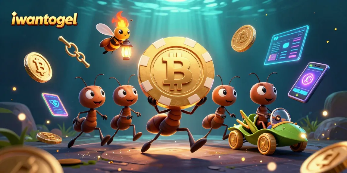 Engage in thrilling gaming with iwantogel's vibrant 3D heist featuring ants and crypto elements.