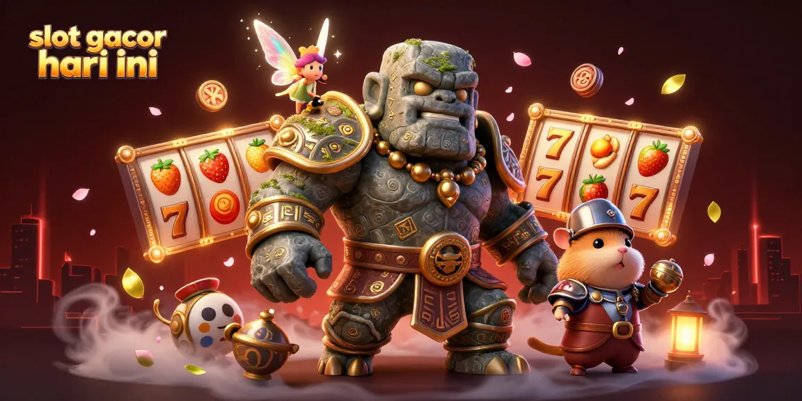 Experience the thrill of slot gacor hari ini with vibrant 3D characters and dynamic game elements in this mesmerizing scene.