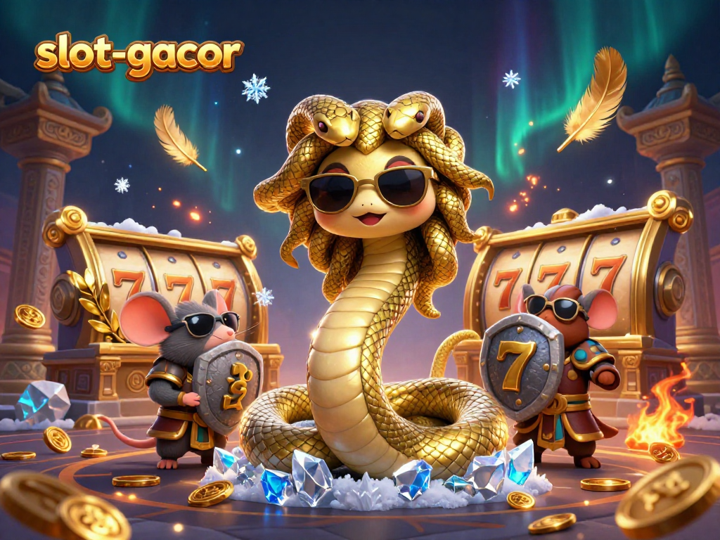 Experience thrilling gameplay with slot-gacor in an energized casino scene filled with lucky symbols and vibrant elements.