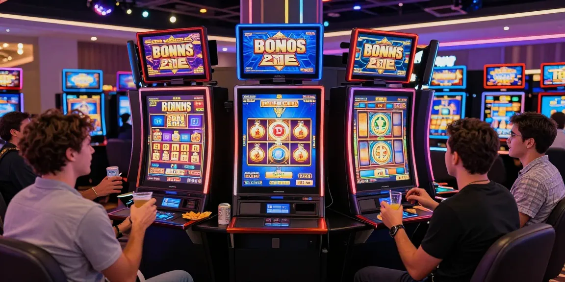 Players engaging with bonus buy slots in a lively online casino atmosphere