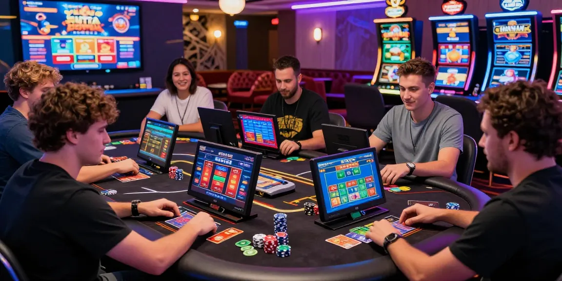 Engaging scene at an online casino highlighting credit card options on https://mhfe.org.uk with players enjoying a vibrant gaming environment.