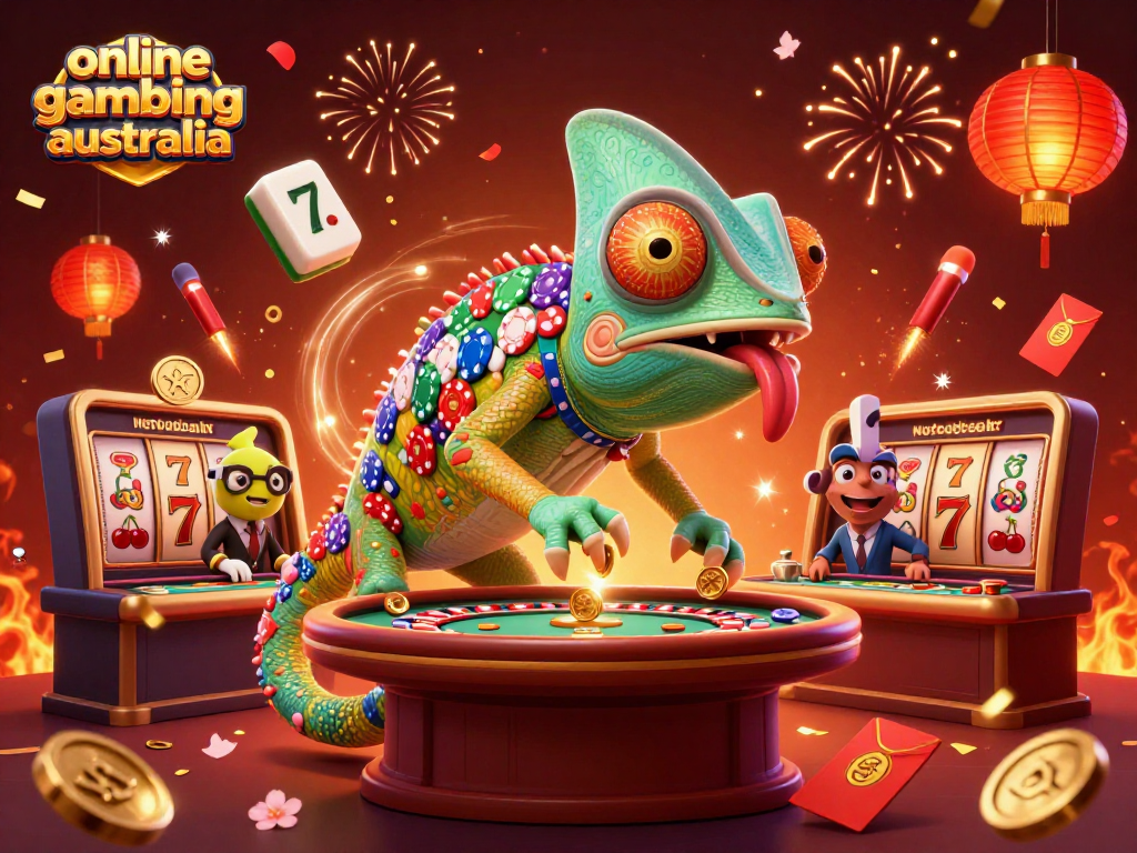 Engage in online gambling australia with a vibrant casino scene filled with festive elements