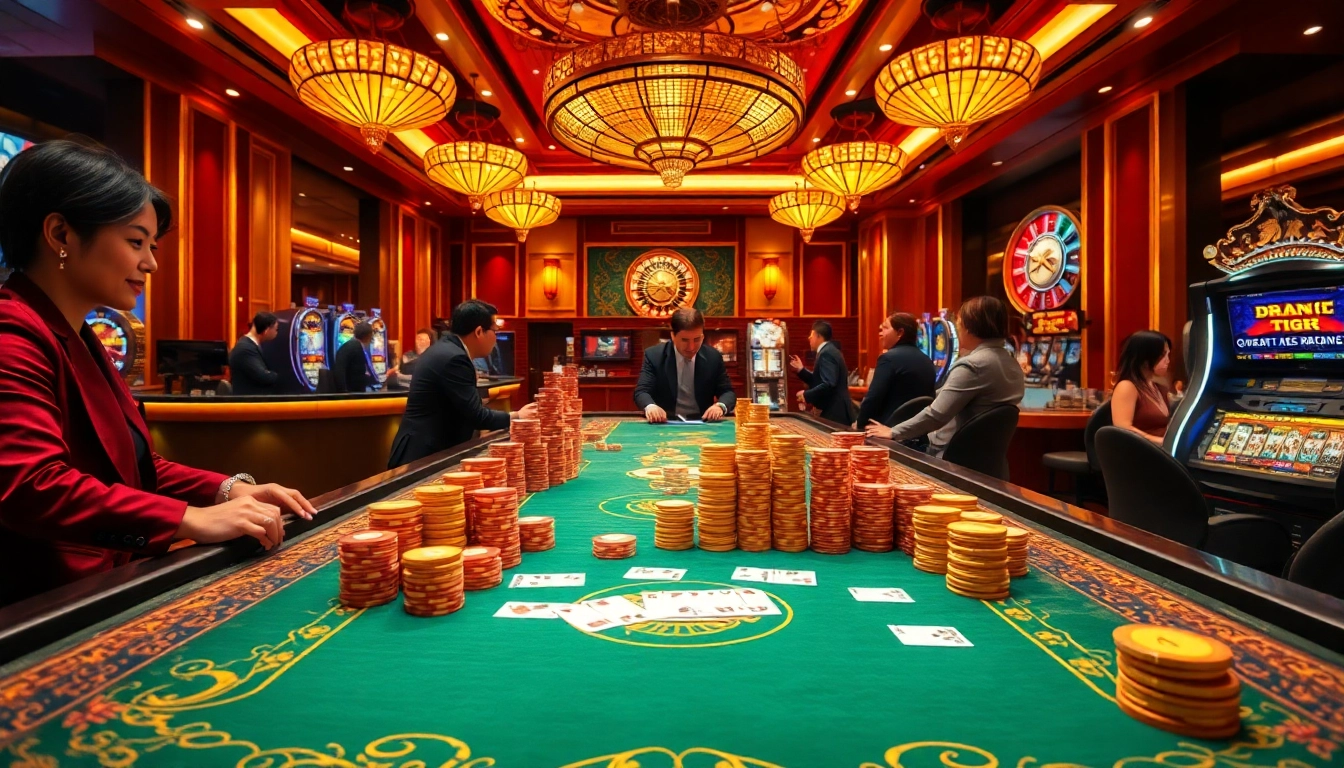Experience the thrill of ดราก้อนไทเกอร์ Evolution ได้เงินจริง at a luxurious casino table.