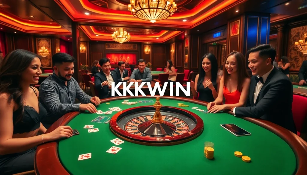 Experience the excitement of gambling at KKWIN with vibrant casino visuals and engaging gameplay.