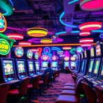 Bermain qqmacan game dengan antusias di ruang permainan modern yang penuh warna.