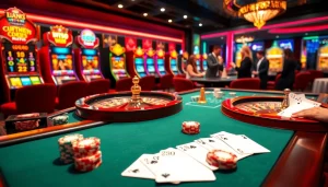 Experience thrilling gameplay at https://mm88.sa.com/ with colorful poker chips and roulette excitement.