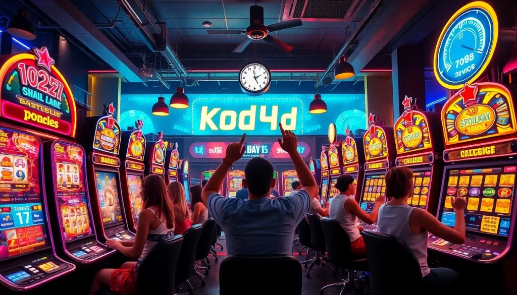 Kode4d link bringing together vibrant online gaming elements and slot machine excitement for enthusiasts.