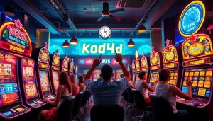 Kode4d link bringing together vibrant online gaming elements and slot machine excitement for enthusiasts.