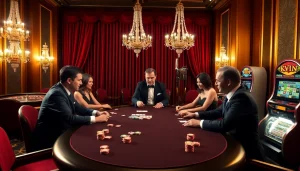 Experience the excitement of high-stakes poker at KK VIN in a luxurious casino setting.