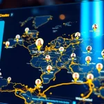 OnlyFans Nearby Creators interactive map interface showcasing local profiles and categories.