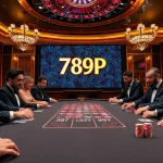 Players enjoying poker at a casino while showcasing excitement for 789P.
