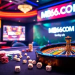 Engage with thrilling gameplay at MB66.COM with colorful poker chips, cards, and casino excitement.