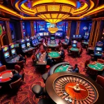 Players enjoying high-stakes poker and dynamic slot machines in an upscale casino featuring 88i branding.