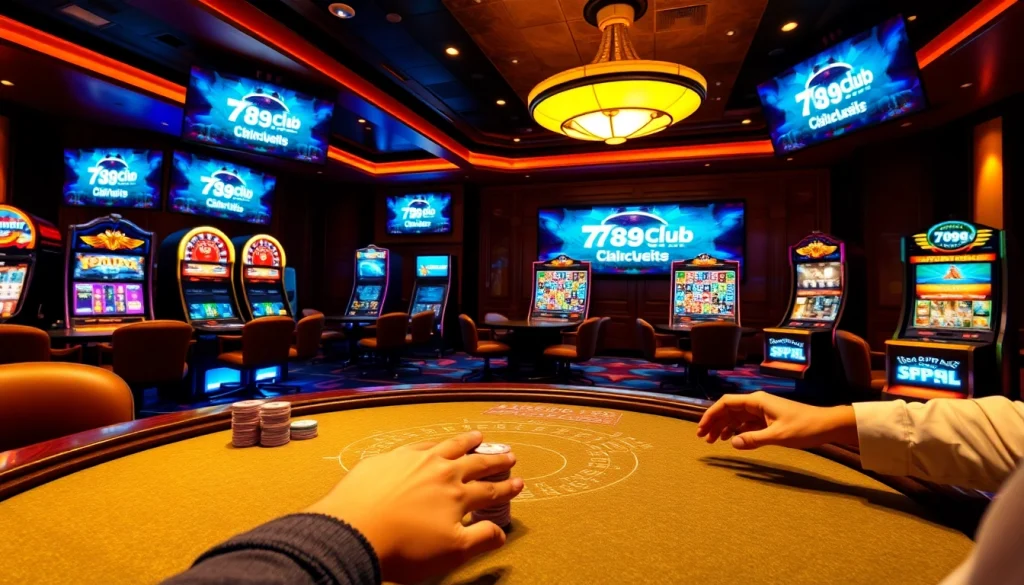 Experience the excitement of online gaming at https://789club.quest/ with vibrant tables and slot machines.