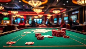 에볼루션 바카라 게임 환경을 강조하는 고급 카지노 탁자 이미지