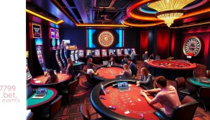 Experience the excitement of gaming at 789bet.events with vibrant casino tables and engaging players.