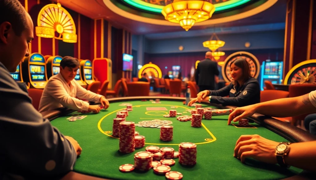 Engage in the thrilling card games at 789club's vibrant poker table with colorful chips and luxury.