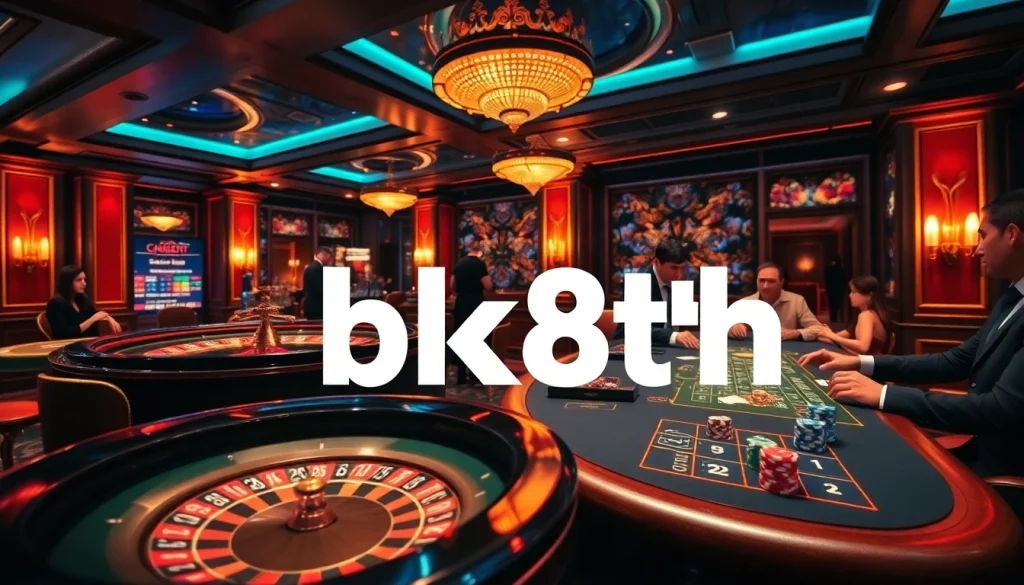 Experience the excitement at bk8th casino with dynamic players and luxurious gaming tables.