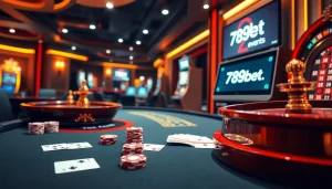 Experience the excitement of 789bet.events at a luxury casino table with vibrant gaming elements.