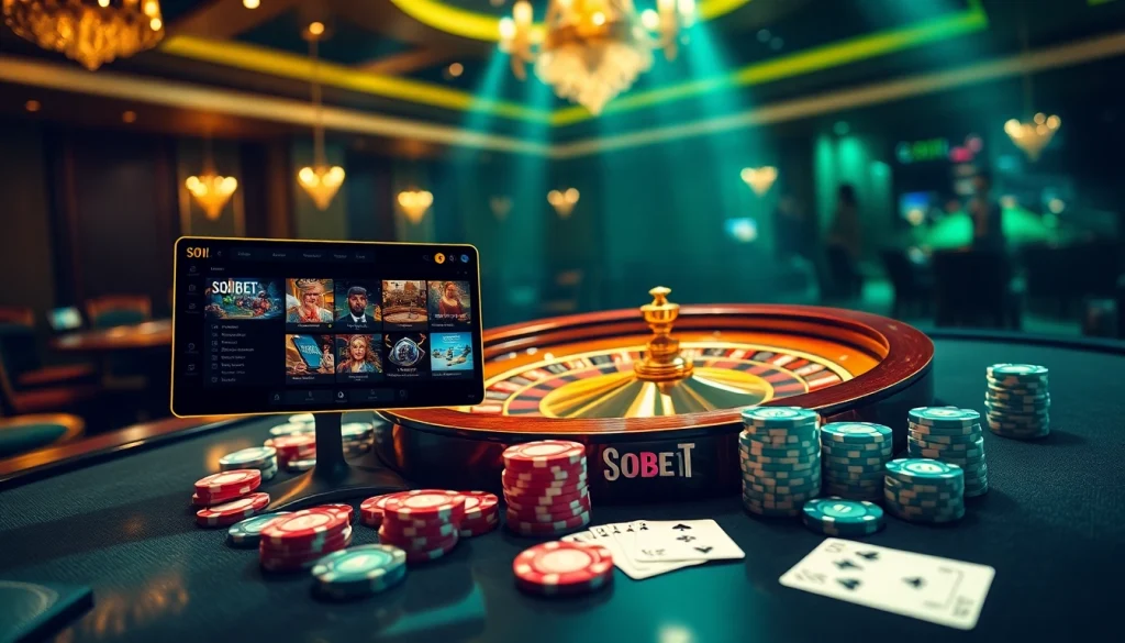 Experience thrilling gambling action at https://soibet.vision/ with a vibrant casino atmosphere featuring roulette and poker.