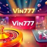 Players enjoying a vibrant online casino experience at Vin777 with roulette and poker.