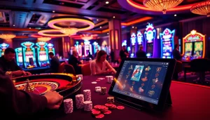 Experience the thrilling action of MK8 with vibrant casino elements and engaging players.