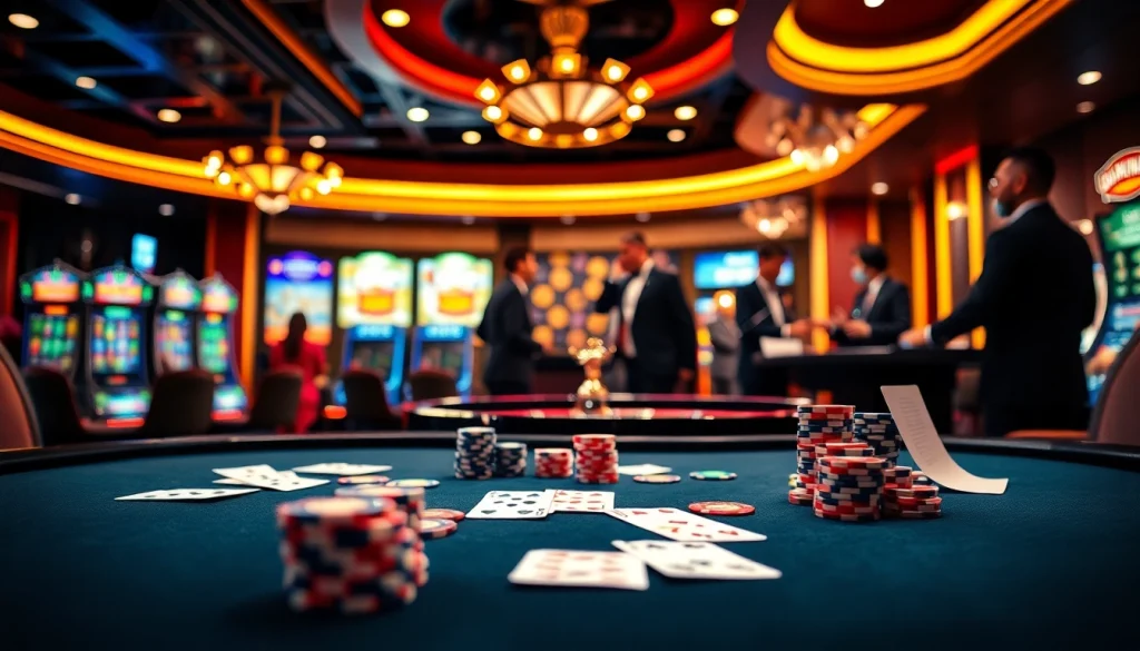 Experience high-stakes excitement at https://urr88.com/ with luxurious casino visuals featuring poker and roulette elements.