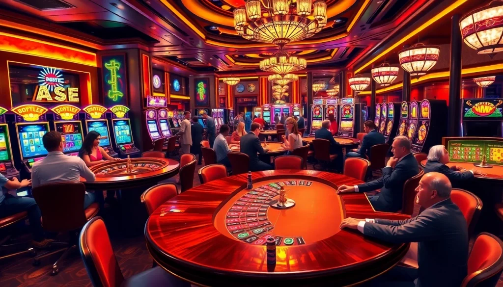 Engaging casino scene showcasing excitement with 'boosterjp' related gambling activities.