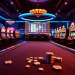 Play IDNSLOT slot games with vibrant machines and an excited player celebrating massive wins.