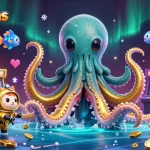 Experience the thrill at crazyvegas with a vibrant scene of a kraken and diving cat amid casino excitement.